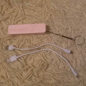 Small Pink Power Bank - Portable Charger